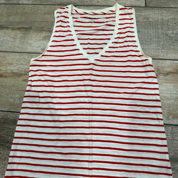 Madewell | Red & White Stripped Tank - Picture 3 of 4
